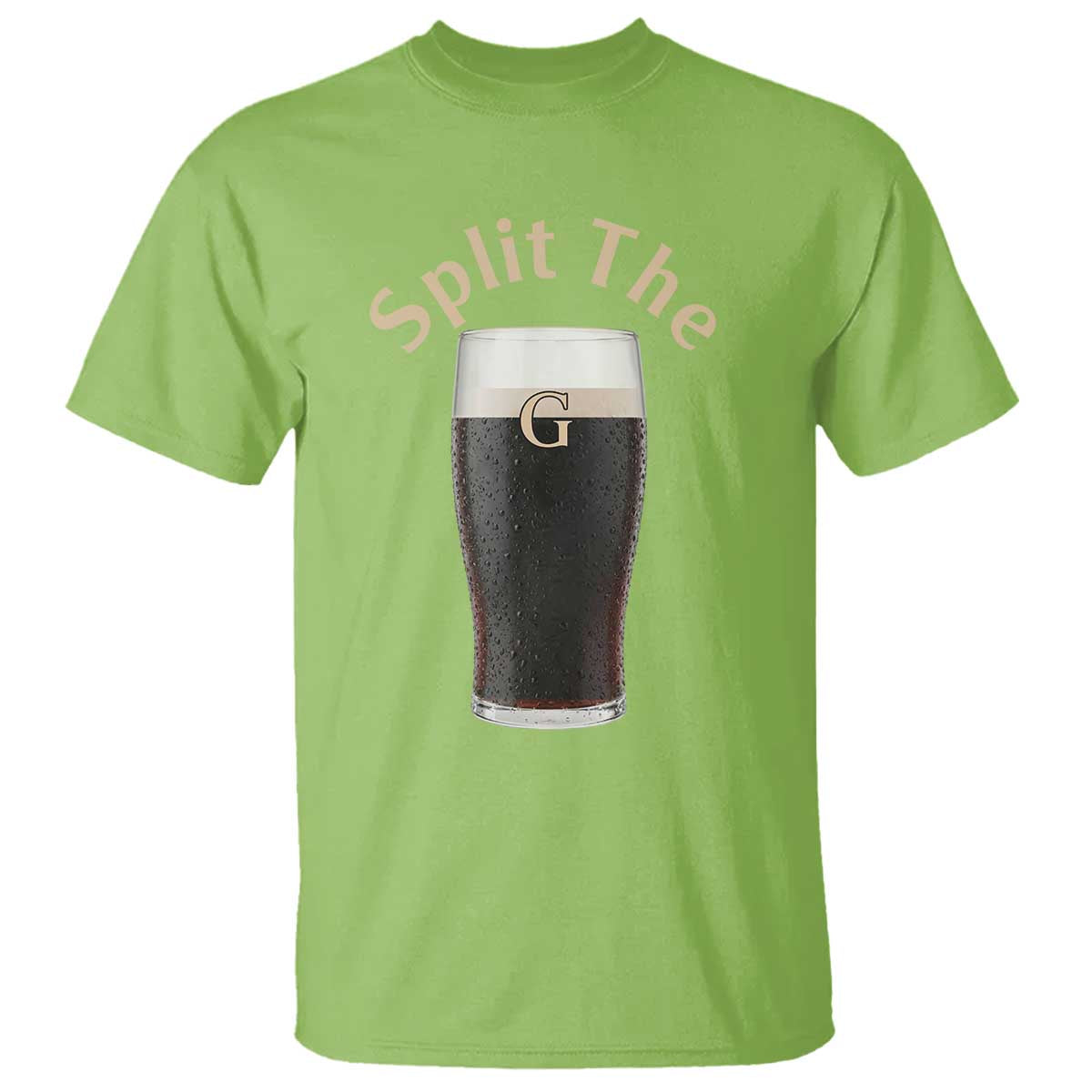 Funny Irish Beer Split The G T Shirt St Patricks Day Stout Beer Drinking Day TS11 Lime Print Your Wear