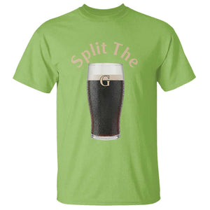Funny Irish Beer Split The G T Shirt St Patricks Day Stout Beer Drinking Day TS11 Lime Print Your Wear