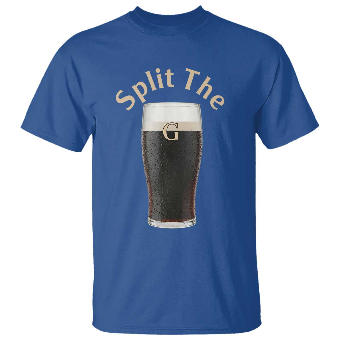 Funny Irish Beer Split The G T Shirt St Patricks Day Stout Beer Drinking Day TS11 Royal Blue Print Your Wear