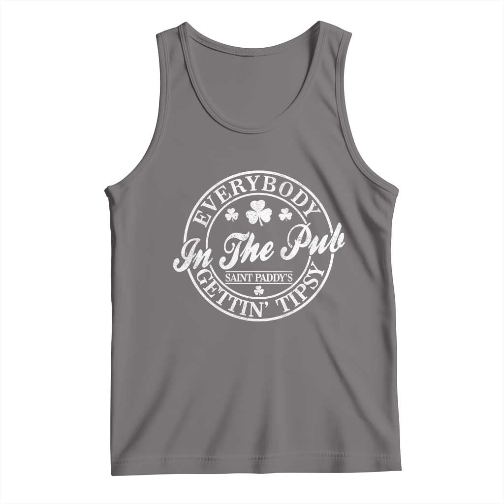 Everybody In The Pub Gettin Tipsy Tank Top Funny St Patricks Day Beer Drinking TS11 Deep Heather Print Your Wear