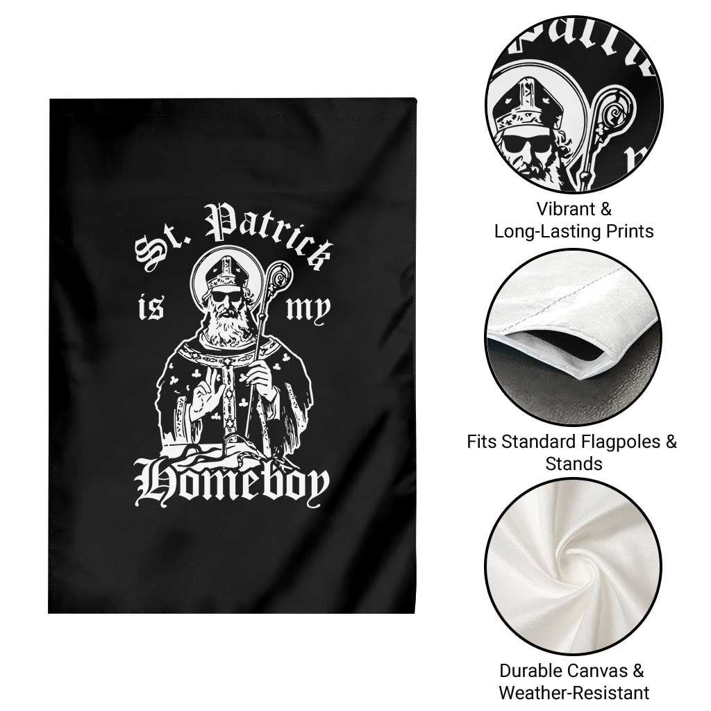 Saint Patrick Is My Homeboy Garden Flag Funny St Patricks Day TS11 Print Your Wear