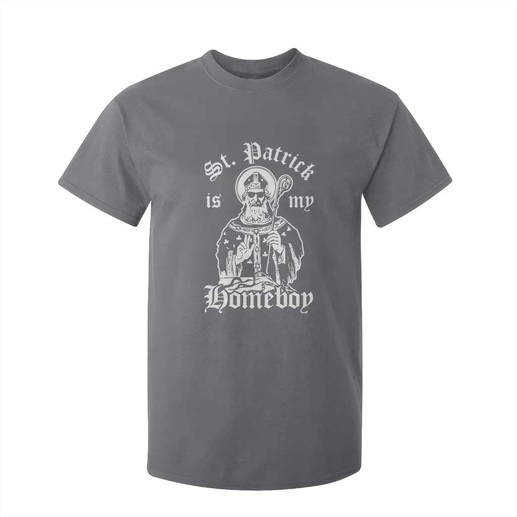 Saint Patrick Is My Homeboy T Shirt For Kid Funny St Patricks Day TS11 Charcoal Print Your Wear