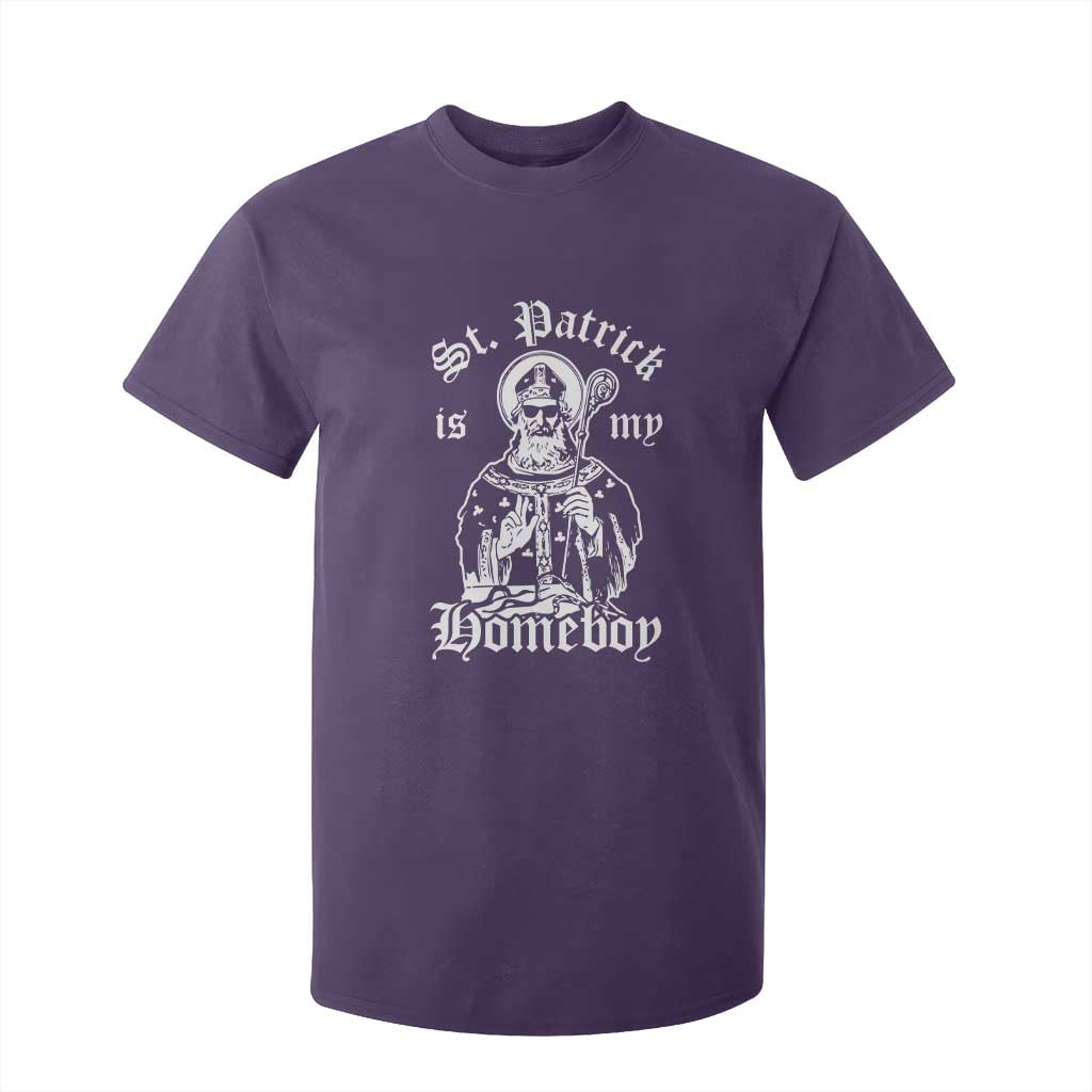 Saint Patrick Is My Homeboy T Shirt For Kid Funny St Patricks Day TS11 Purple Print Your Wear