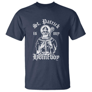 Saint Patrick Is My Homeboy T Shirt - Funny St Patricks Day TS11 Navy Print Your Wear