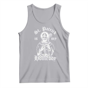 Saint Patrick Is My Homeboy Tank Top Funny St Patricks Day TS11 Athletic Heather Print Your Wear
