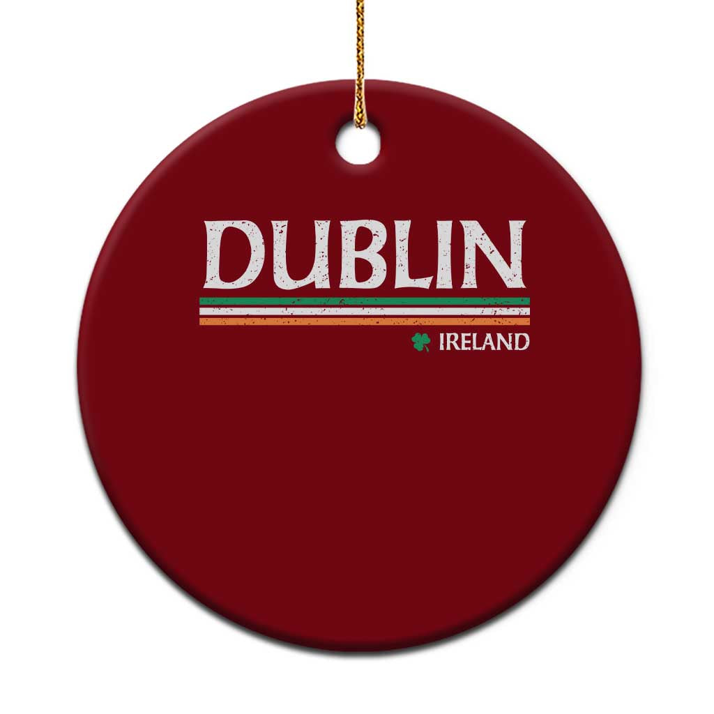 Dublin Ireland Ceramic Ornament Ireland Flag Souvenirs St Patricks Day Shamrock TS11 1pc Red Print Your Wear