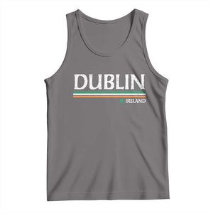 Dublin Ireland Tank Top Ireland Flag Souvenirs St Patricks Day Shamrock TS11 Deep Heather Print Your Wear