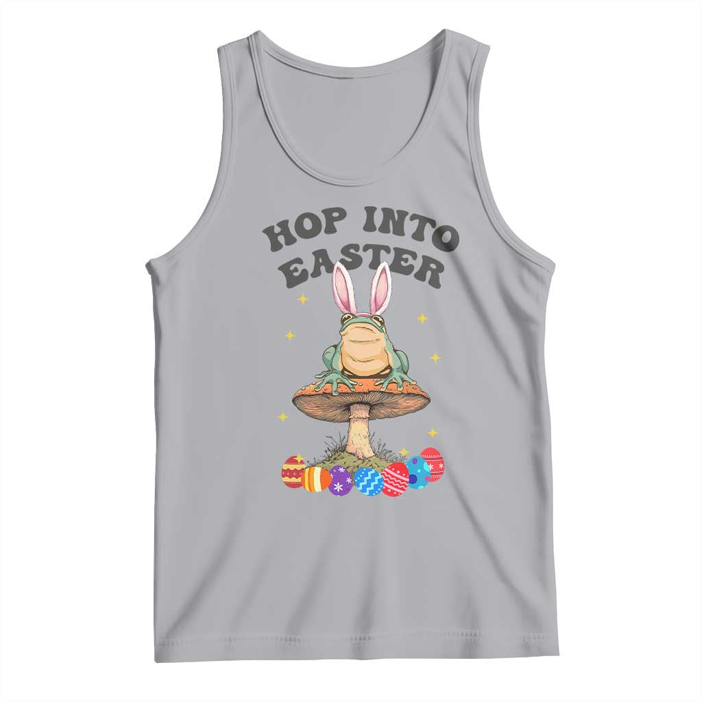 Funny Hop Into Easter Tank Top Easter Day Frog Bunny Egg TS11 Athletic Heather Print Your Wear
