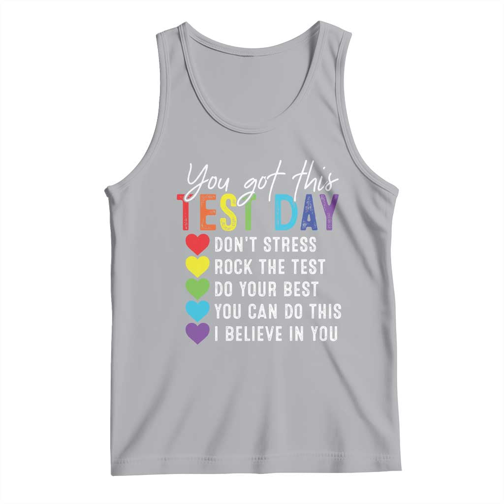 Funny Test Day Tank Top You Got This Don't Stress Rock The Test TS11 Athletic Heather Print Your Wear