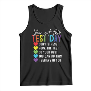 Funny Test Day Tank Top You Got This Don't Stress Rock The Test TS11 Black Print Your Wear