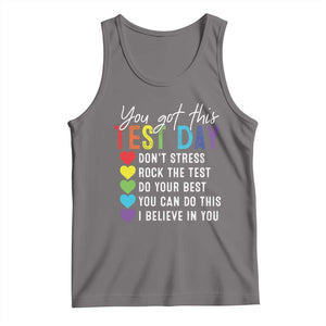 Funny Test Day Tank Top You Got This Don't Stress Rock The Test TS11 Deep Heather Print Your Wear