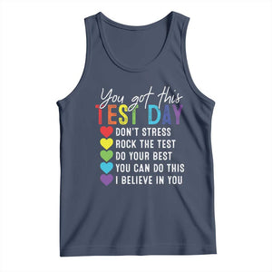 Funny Test Day Tank Top You Got This Don't Stress Rock The Test TS11 Navy Print Your Wear