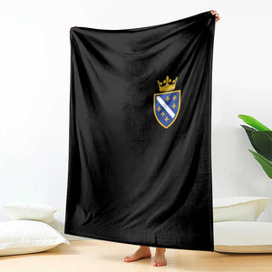 Bosnia and Herzegovina Flag Emblem with Crown Throw Blanket TS11 Print Your Wear