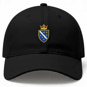 Bosnia and Herzegovina Flag Emblem with Crown Baseball Cap TS11 Print Your Wear