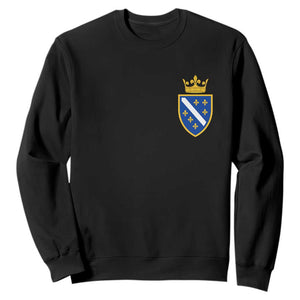 Bosnia and Herzegovina Flag Emblem with Crown Sweatshirt TS11 Black Print Your Wear