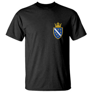 Bosnia and Herzegovina Flag Emblem with Crown T Shirt TS11 Black Print Your Wear