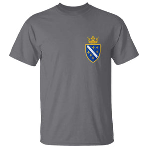 Bosnia and Herzegovina Flag Emblem with Crown T Shirt TS11 Charcoal Print Your Wear