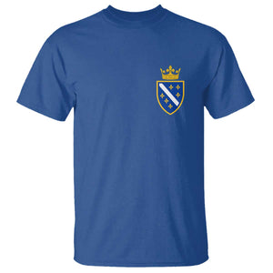 Bosnia and Herzegovina Flag Emblem with Crown T Shirt TS11 Royal Blue Print Your Wear