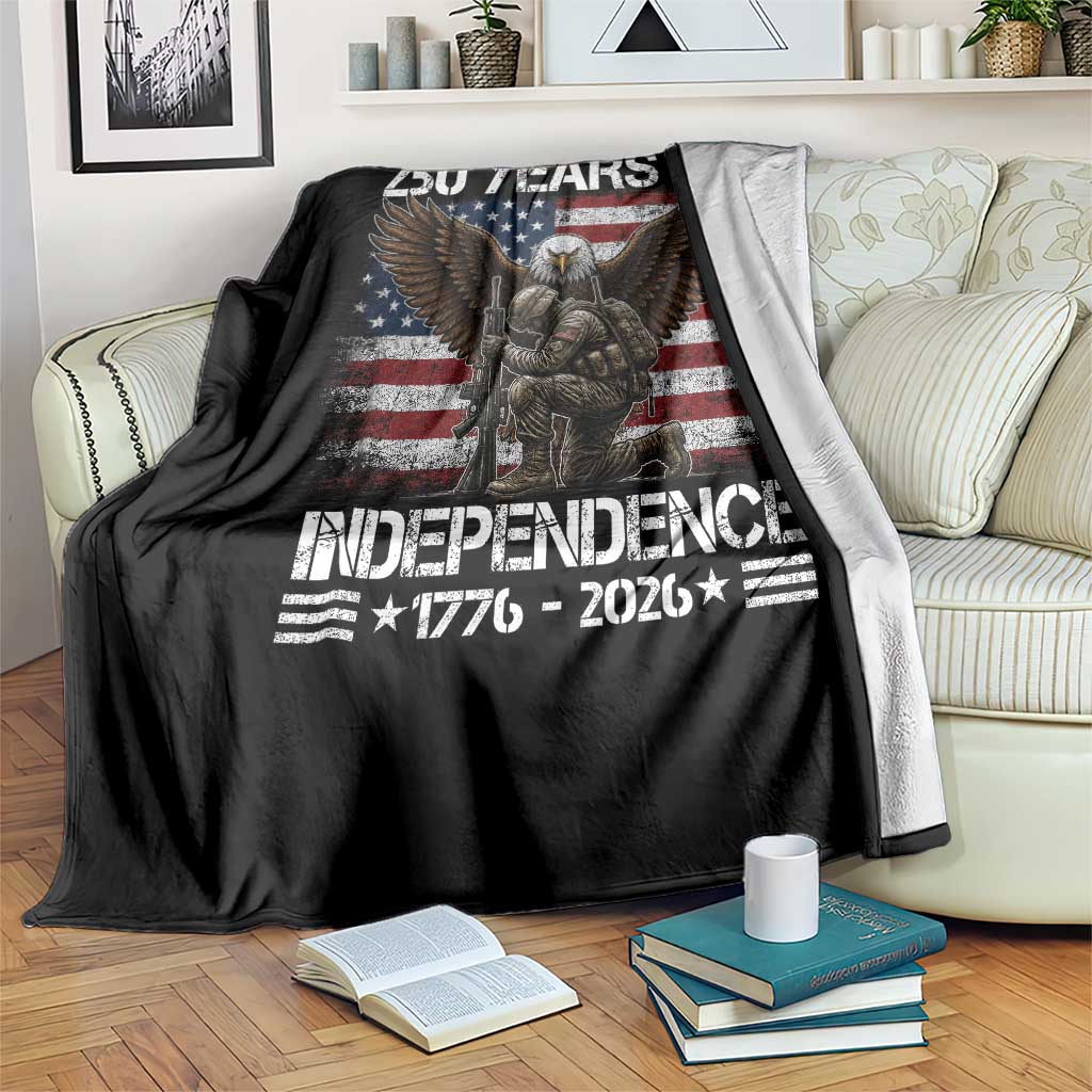 250 Years Of Independence Military Army Throw Blanket 250th Anniversary USA Bald Eagle TS11 Print Your Wear