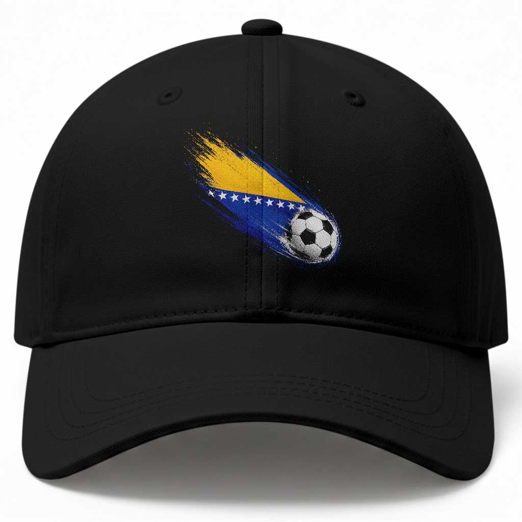Bosnia and Herzegovina Soccer Lover Bosnian Flag Baseball Cap TS11 Print Your Wear