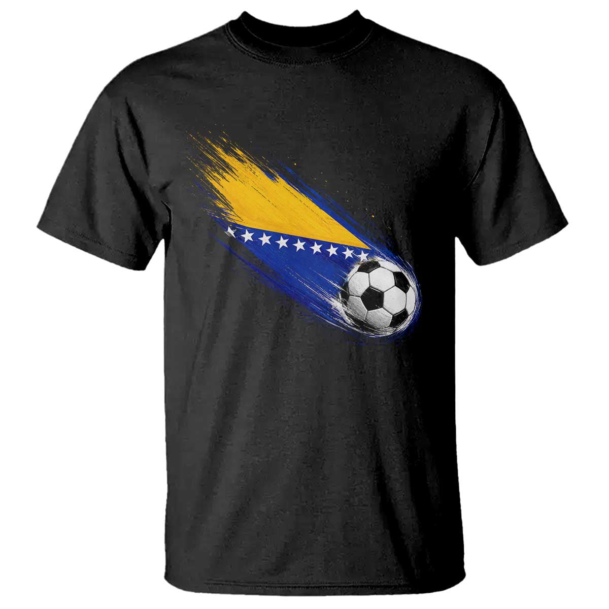Bosnia and Herzegovina Soccer Lover Bosnian Flag T Shirt TS11 Black Print Your Wear