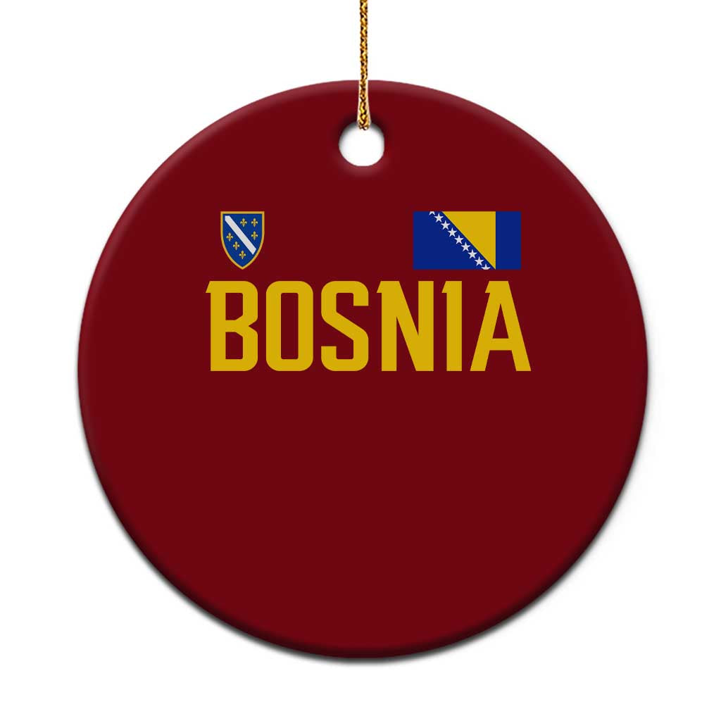 Bosnia and Herzegovina Pride Ceramic Ornament BiH Bosnian Flag Souvenirs TS11 1pc Red Print Your Wear