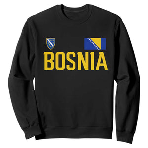 Bosnia and Herzegovina Pride Sweatshirt BiH Bosnian Flag Souvenirs TS11 Black Print Your Wear