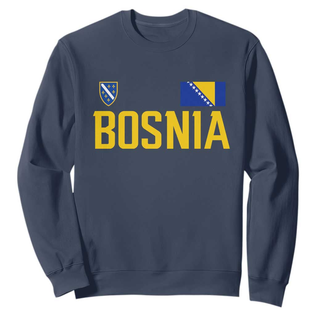 Bosnia and Herzegovina Pride Sweatshirt BiH Bosnian Flag Souvenirs TS11 Navy Print Your Wear