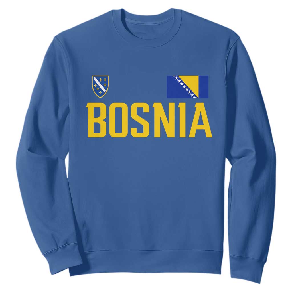 Bosnia and Herzegovina Pride Sweatshirt BiH Bosnian Flag Souvenirs TS11 Royal Blue Print Your Wear