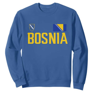 Bosnia and Herzegovina Pride Sweatshirt BiH Bosnian Flag Souvenirs TS11 Royal Blue Print Your Wear