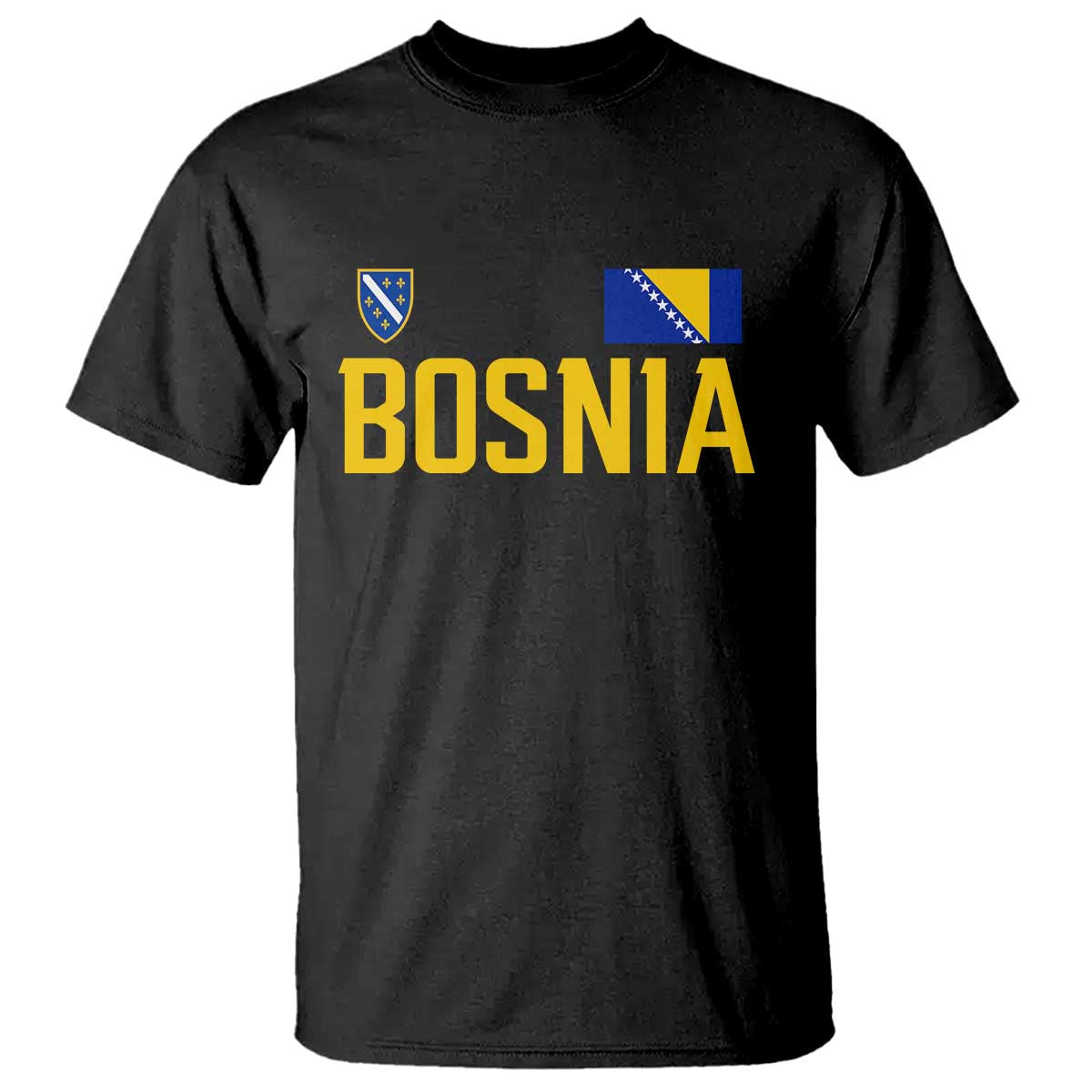 Bosnia and Herzegovina Pride T Shirt BiH Bosnian Flag Souvenirs TS11 Black Print Your Wear