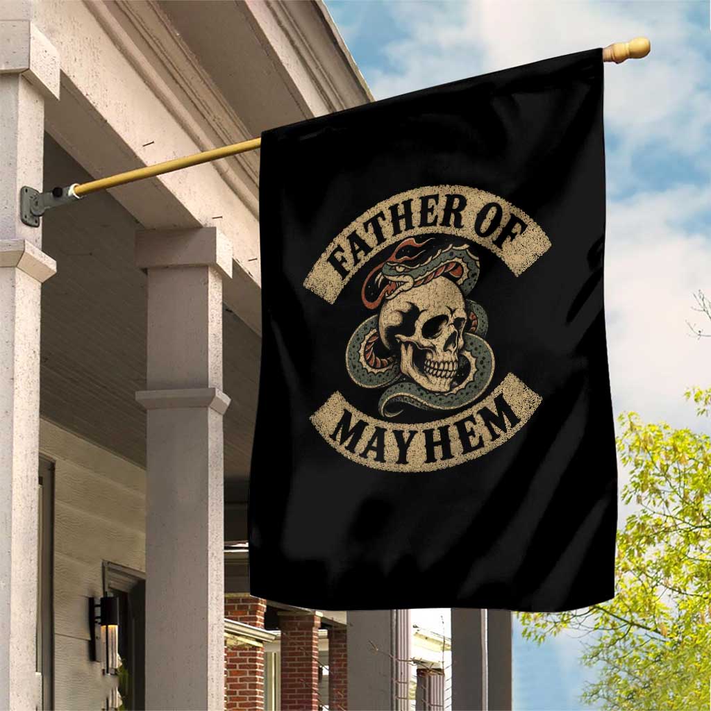 Father Of Mayhem Garden Flag Dad Snake Skull Fathers Day TS11 Print Your Wear