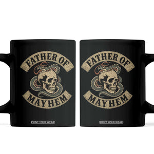 Father Of Mayhem Coffee Mug Dad Snake Skull Fathers Day TS11 Black Print Your Wear