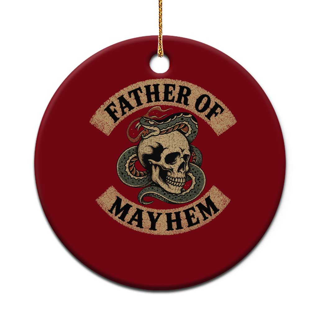 Father Of Mayhem Ceramic Ornament Dad Snake Skull Fathers Day TS11 1pc Red Print Your Wear