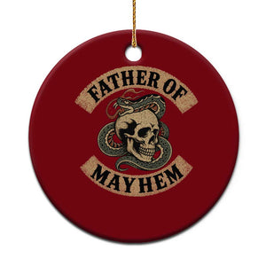 Father Of Mayhem Ceramic Ornament Dad Snake Skull Fathers Day TS11 1pc Red Print Your Wear