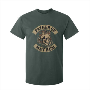 Father Of Mayhem T Shirt For Kid Dad Snake Skull Fathers Day TS11 Dark Forest Green Print Your Wear