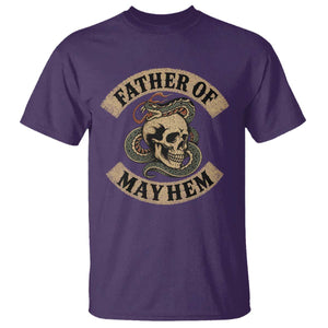 Father Of Mayhem T Shirt Dad Snake Skull Fathers Day TS11 Purple Print Your Wear