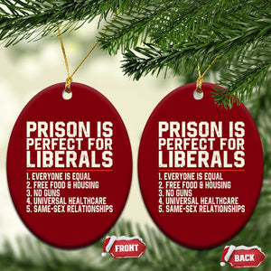 Prison Is Perfect For Liberals Ceramic Ornament Funny Anti Liberal Political Quote TS11 Print Your Wear