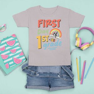 Back To School T Shirt For Kid First Day Of 1st Grade Rainbow TS11 Ice Gray Print Your Wear