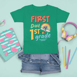 Back To School T Shirt For Kid First Day Of 1st Grade Rainbow TS11 Irish Green Print Your Wear