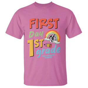 Back To School T Shirt First Day Of 1st Grade Rainbow TS11 Azalea Print Your Wear