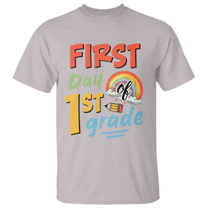 Back To School T Shirt First Day Of 1st Grade Rainbow TS11 Ice Gray Print Your Wear