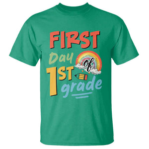 Back To School T Shirt First Day Of 1st Grade Rainbow TS11 Irish Green Print Your Wear