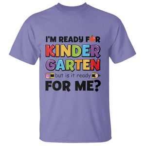 Back To School T Shirt I'm Ready For Kindergarten But Is It Ready For Me Pencil TS11 Violet Print Your Wear