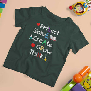 Back To School T Shirt For Kid Learn Motivation Quote Apple Book TS11 Dark Forest Green Print Your Wear