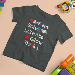 Back To School T Shirt For Kid Learn Motivation Quote Apple Book TS11 Dark Heather Print Your Wear