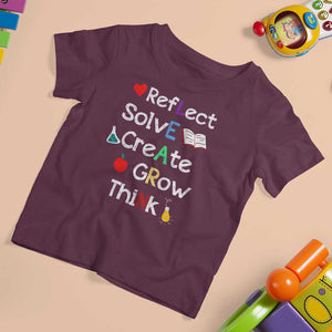 Back To School T Shirt For Kid Learn Motivation Quote Apple Book TS11 Maroon Print Your Wear