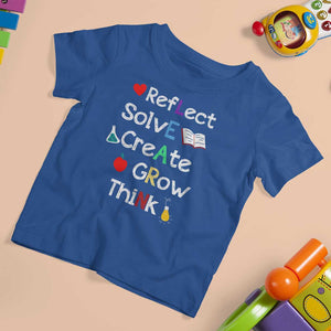 Back To School T Shirt For Kid Learn Motivation Quote Apple Book TS11 Royal Blue Print Your Wear