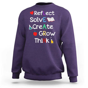 Back To School Sweatshirt Learn Motivation Quote Apple Book TS11 Purple Print Your Wear