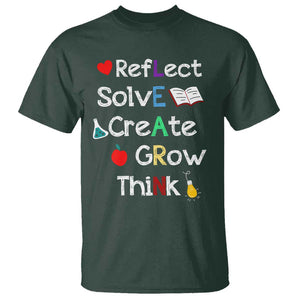 Back To School T Shirt Learn Motivation Quote Apple Book TS11 Dark Forest Green Print Your Wear